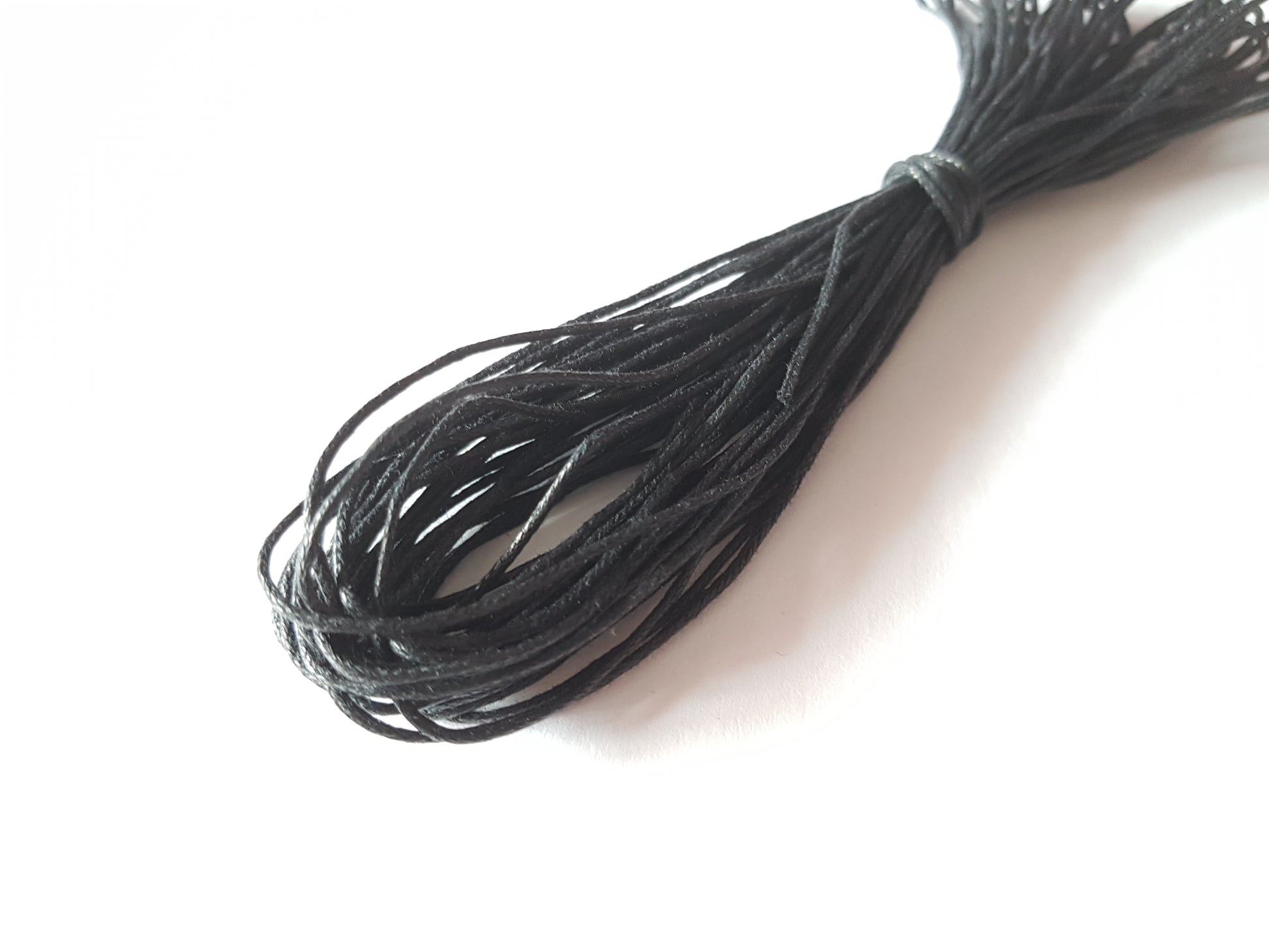 waxed cotton cord - black 