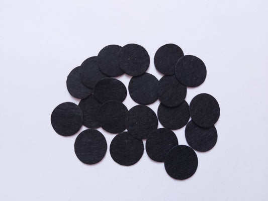 30mm felt circles - black