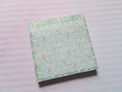 blossom notepad - blue