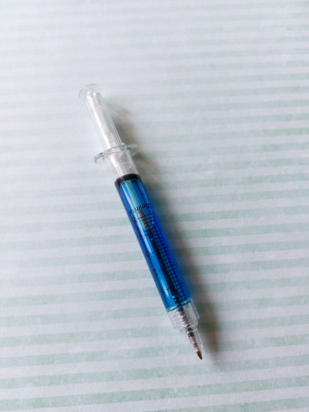 syringe pen - blue 