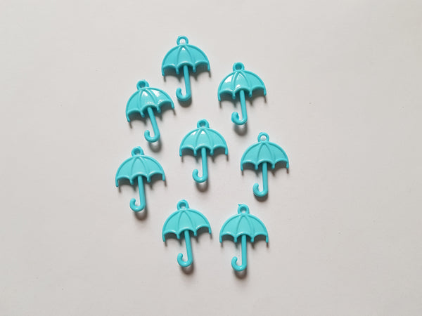 29.5mm acrylic umbrella pendants - blue