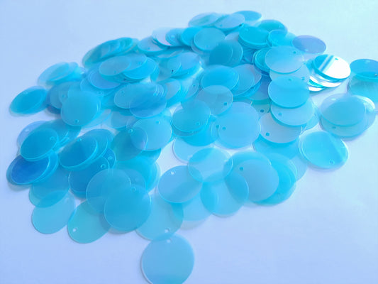 16mm iridescent disc sequins - blue 