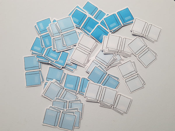blue books stickers set