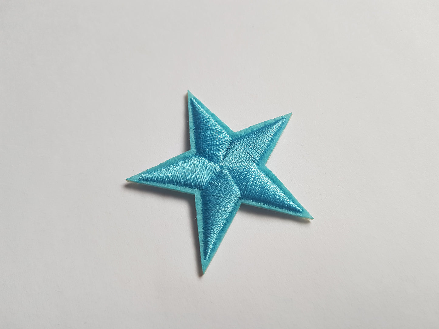 45mm star applique - bright blue