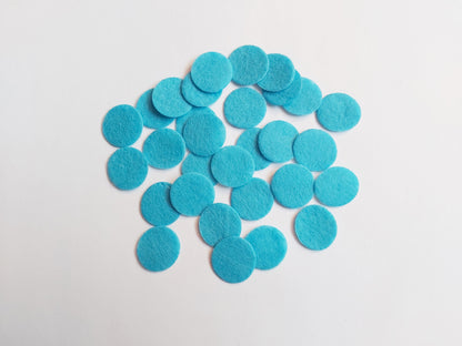 20mm felt circles - bright blue