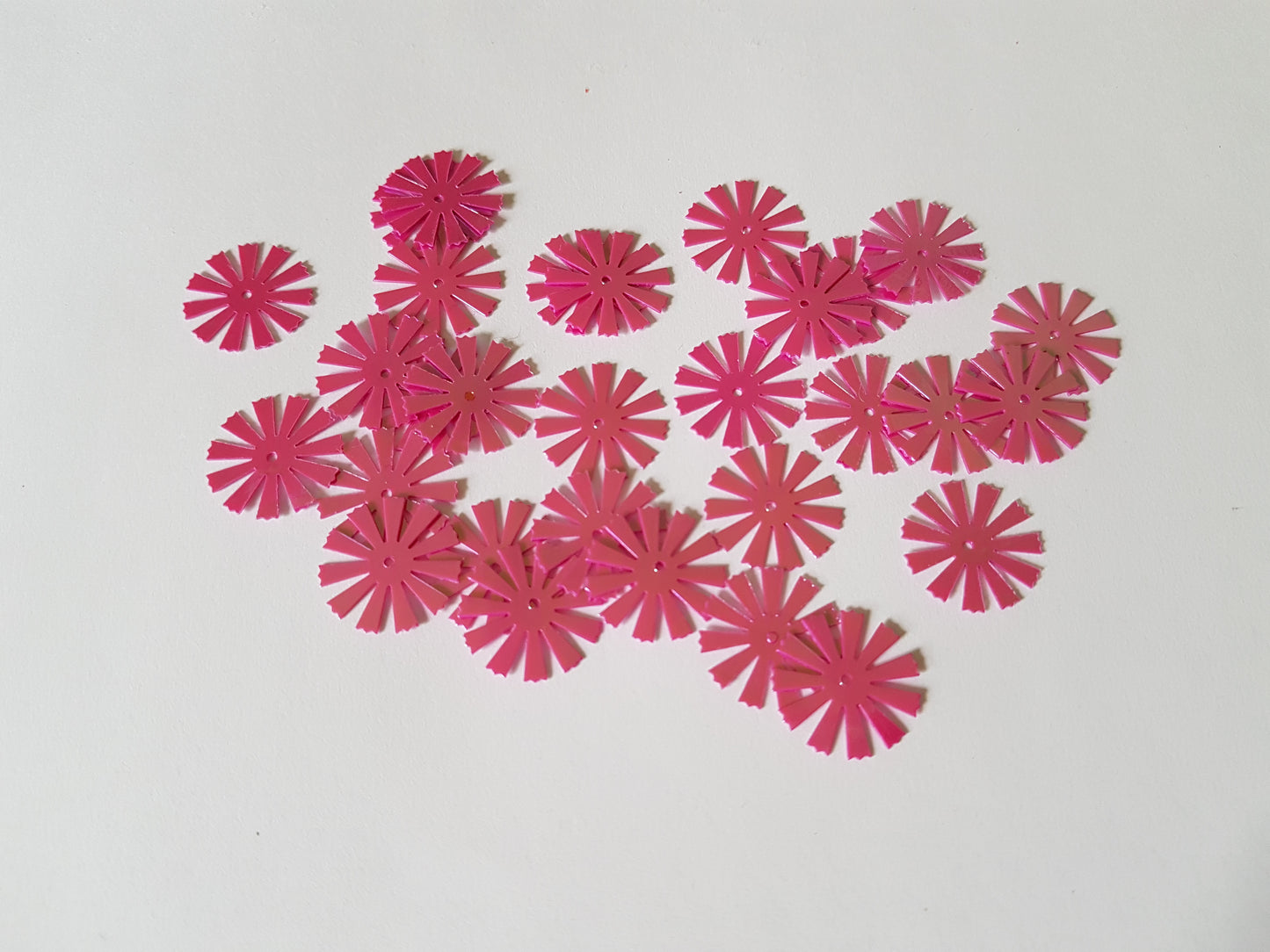 21mm AB plated pinwheel sequins - bright pink