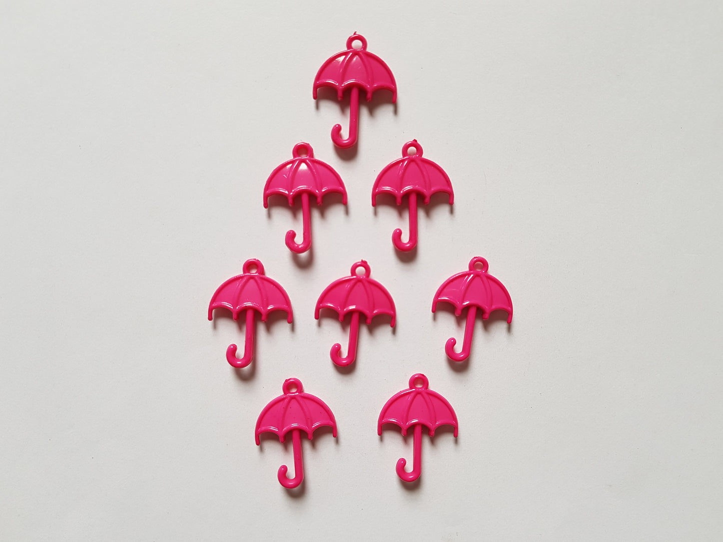 29.5mm acrylic umbrella pendants - bright pink