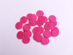 20mm felt circles - bright pink