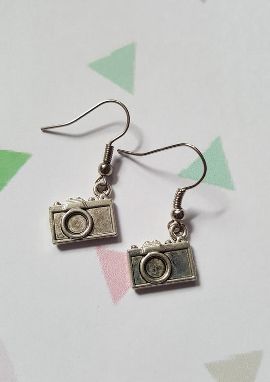 camera earrings