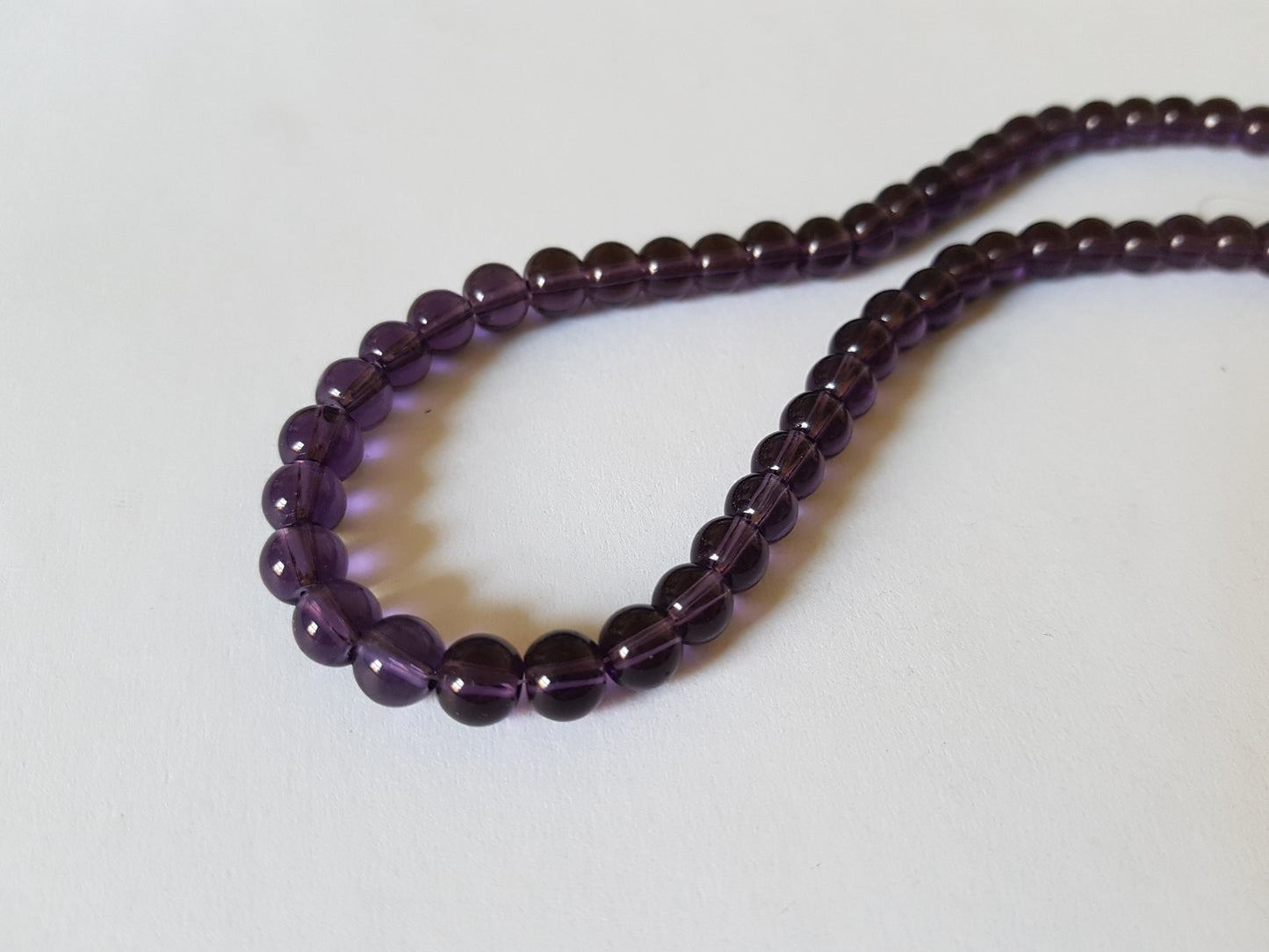 6mm glass beads - dark purple