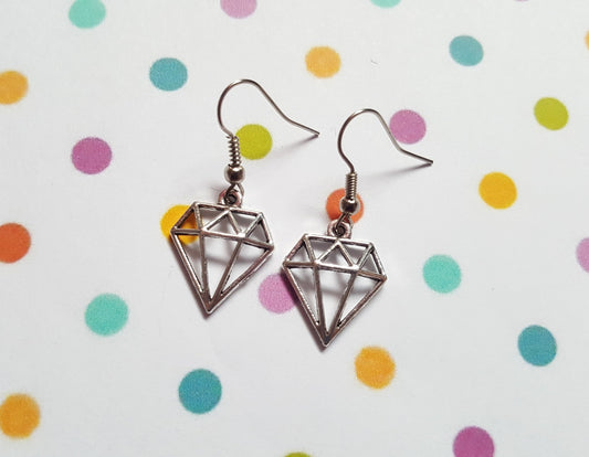 diamond gem earrings