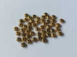 50 x alloy spacer beads - woven knot - 6mm - antique gold plated 