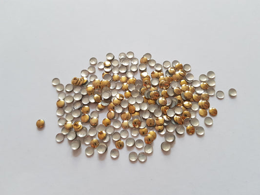 3mm round studs - gold 