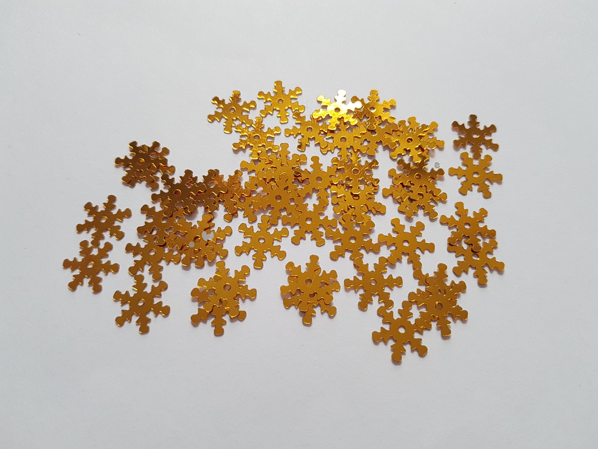 13mm snowflake sequins - gold