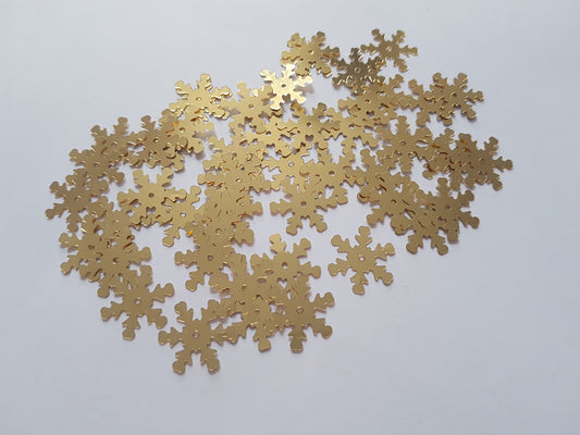 19mm snowflake sequins - gold