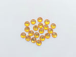 10mm acrylic rhinestones - faceted round - golden
