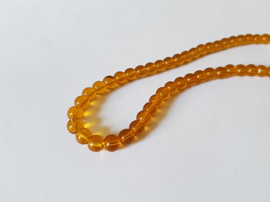 6mm glass beads - golden