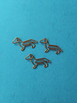 gold sausage dog paper clips