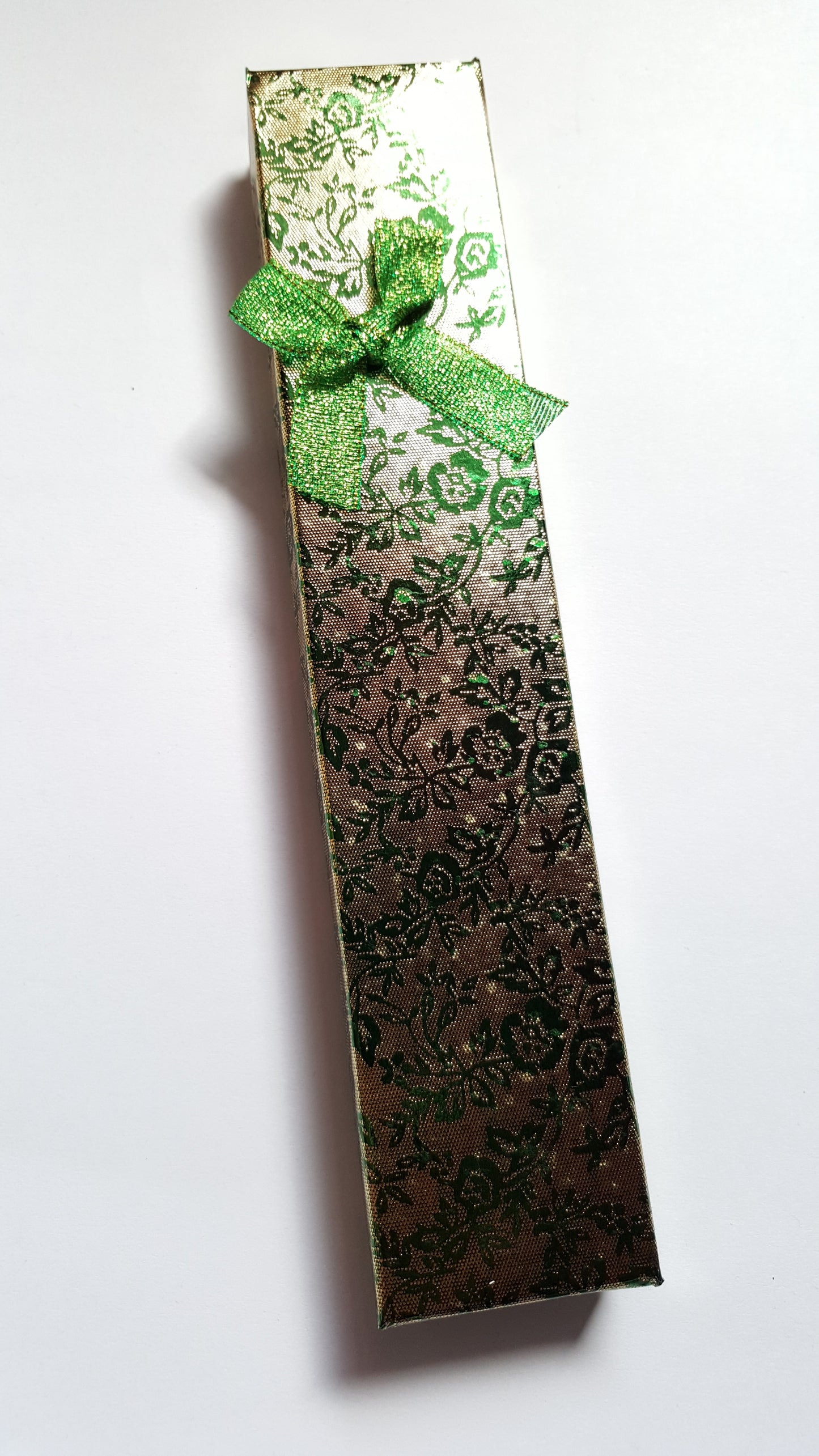 metallic jewellery gift box - green