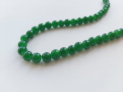 8mm imitation jade glass beads - green