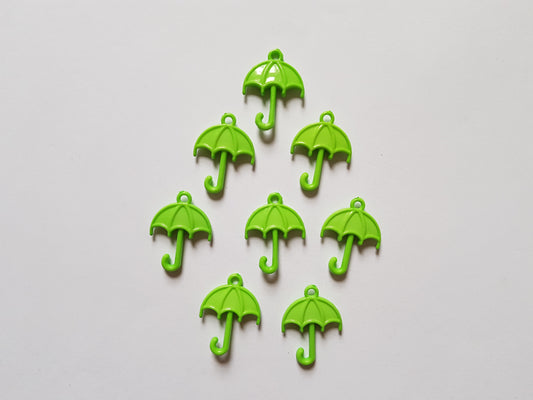 29.5mm acrylic umbrella pendants - green