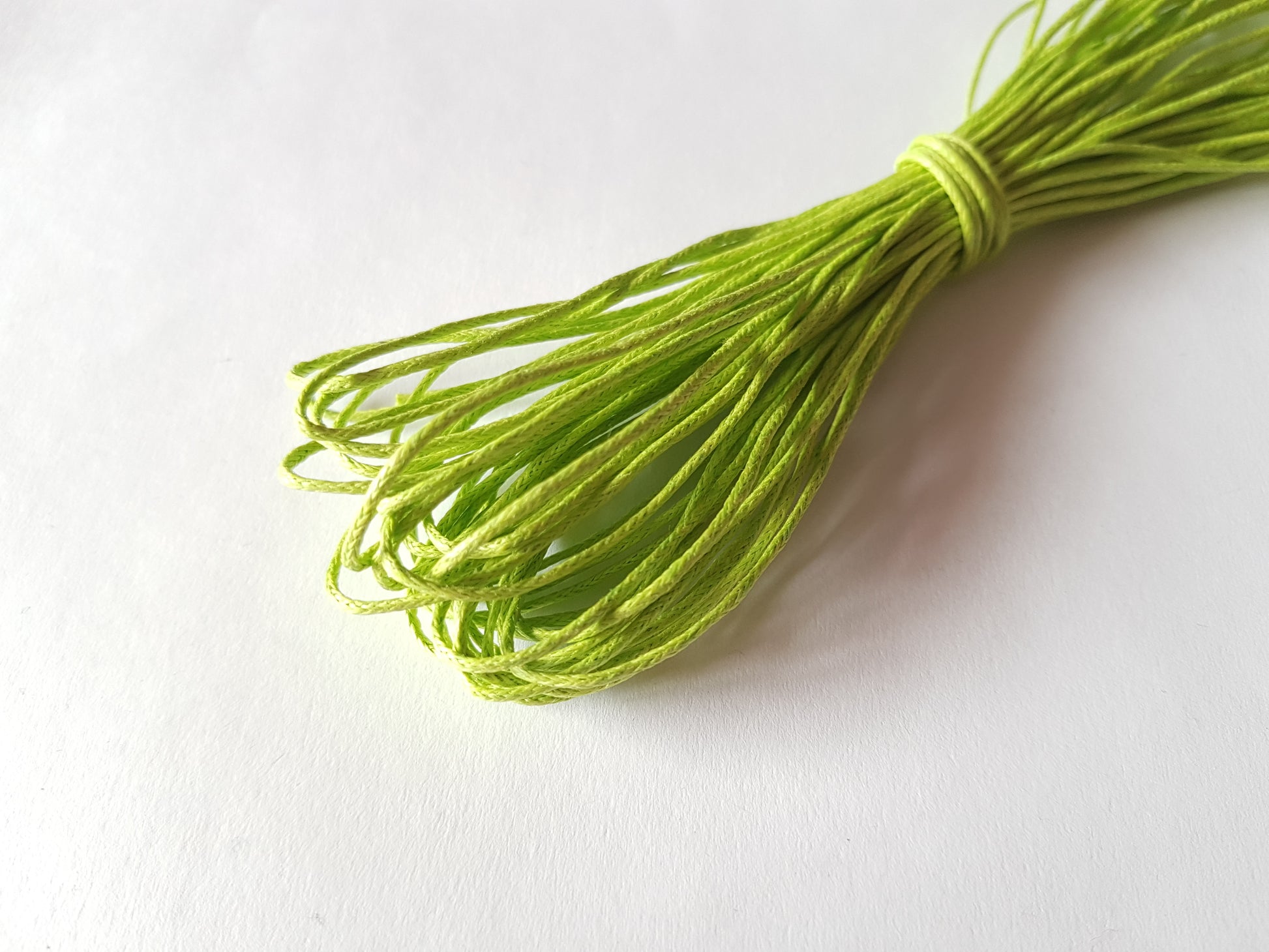 waxed cotton cord - green