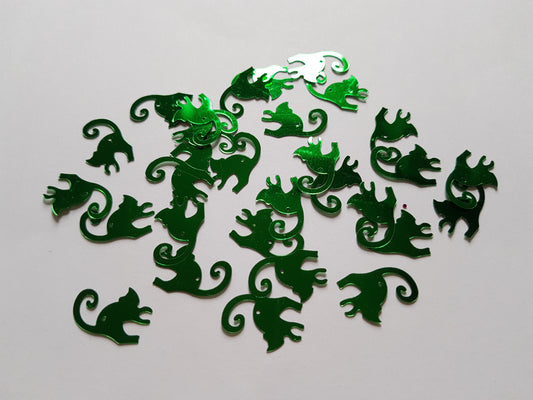 19mm happy cat sequins - green