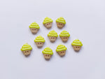 16mm 2-hole acrylic cupcake buttons - green