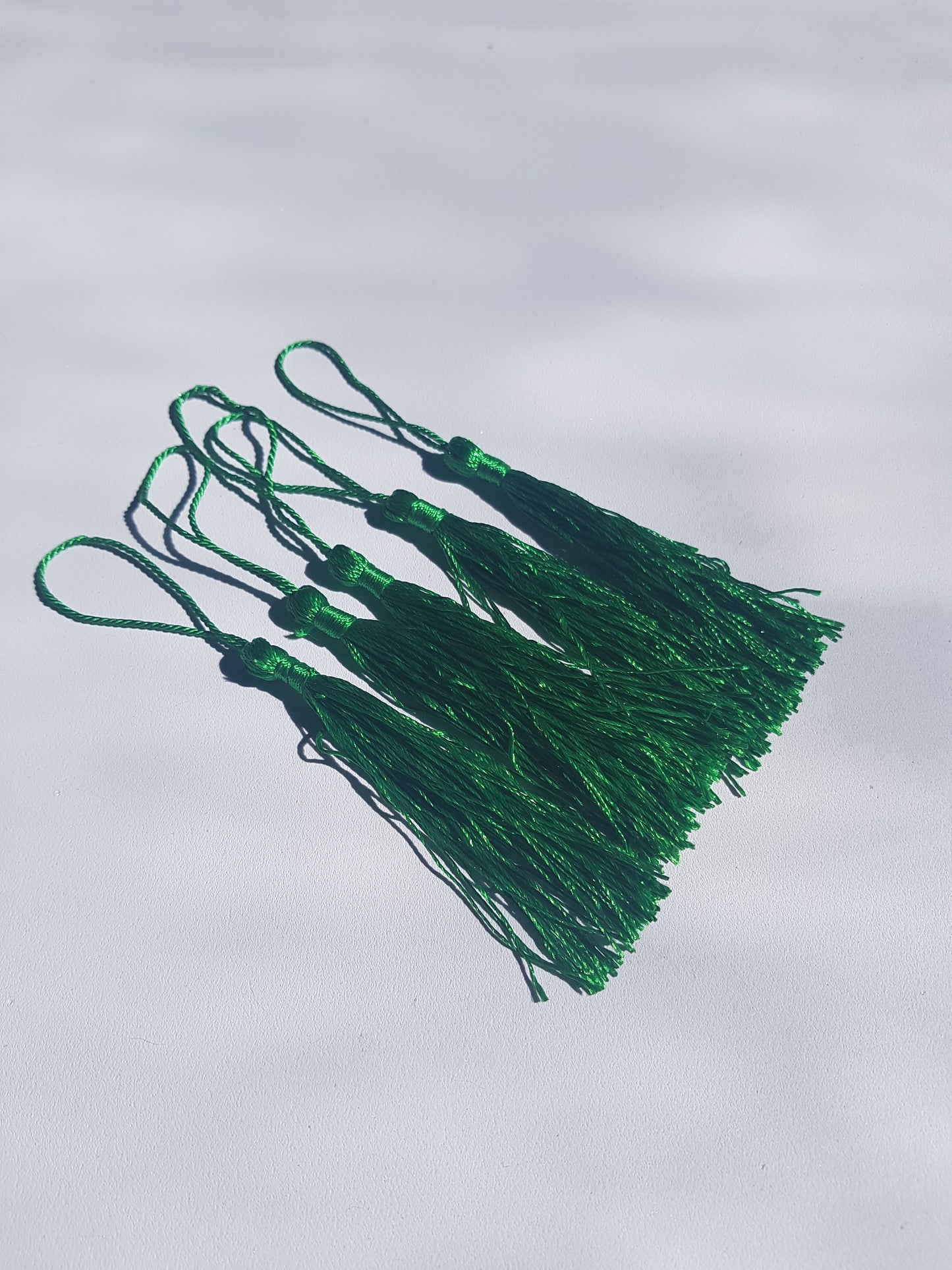 13cm tassels - green