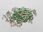 3mm square studs - green