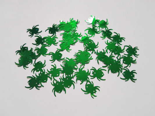 15mm spider sequins - green