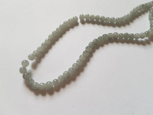 4mm imitation jade glass beads - grey