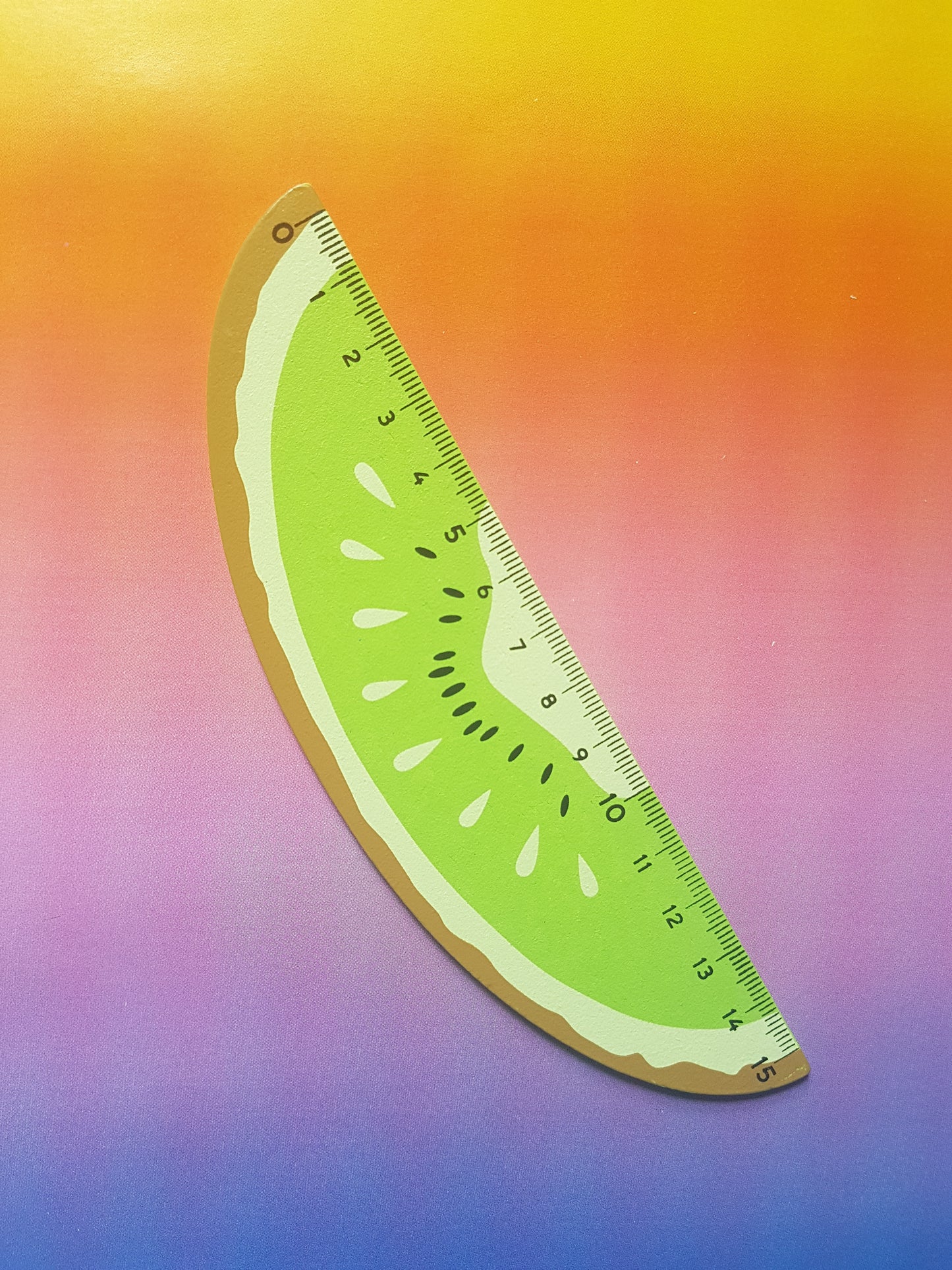 wooden fruit ruler - kiwi