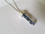lapis lazuli chips bottle pendant necklace
