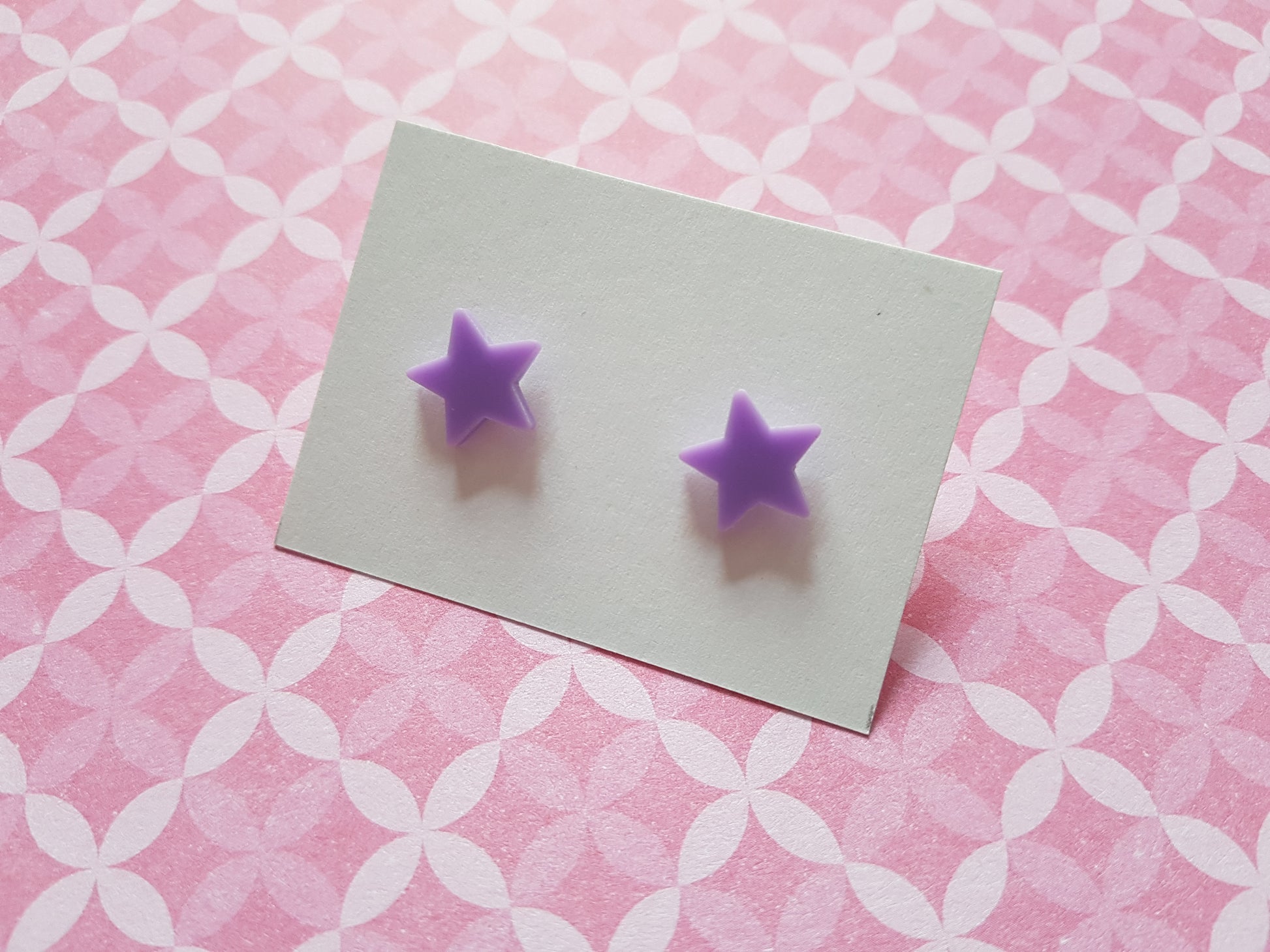 star stud earrings - lilac