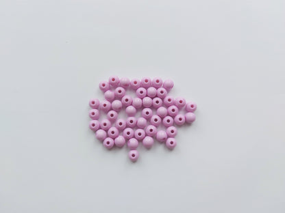 6mm acrylic round beads - lilac