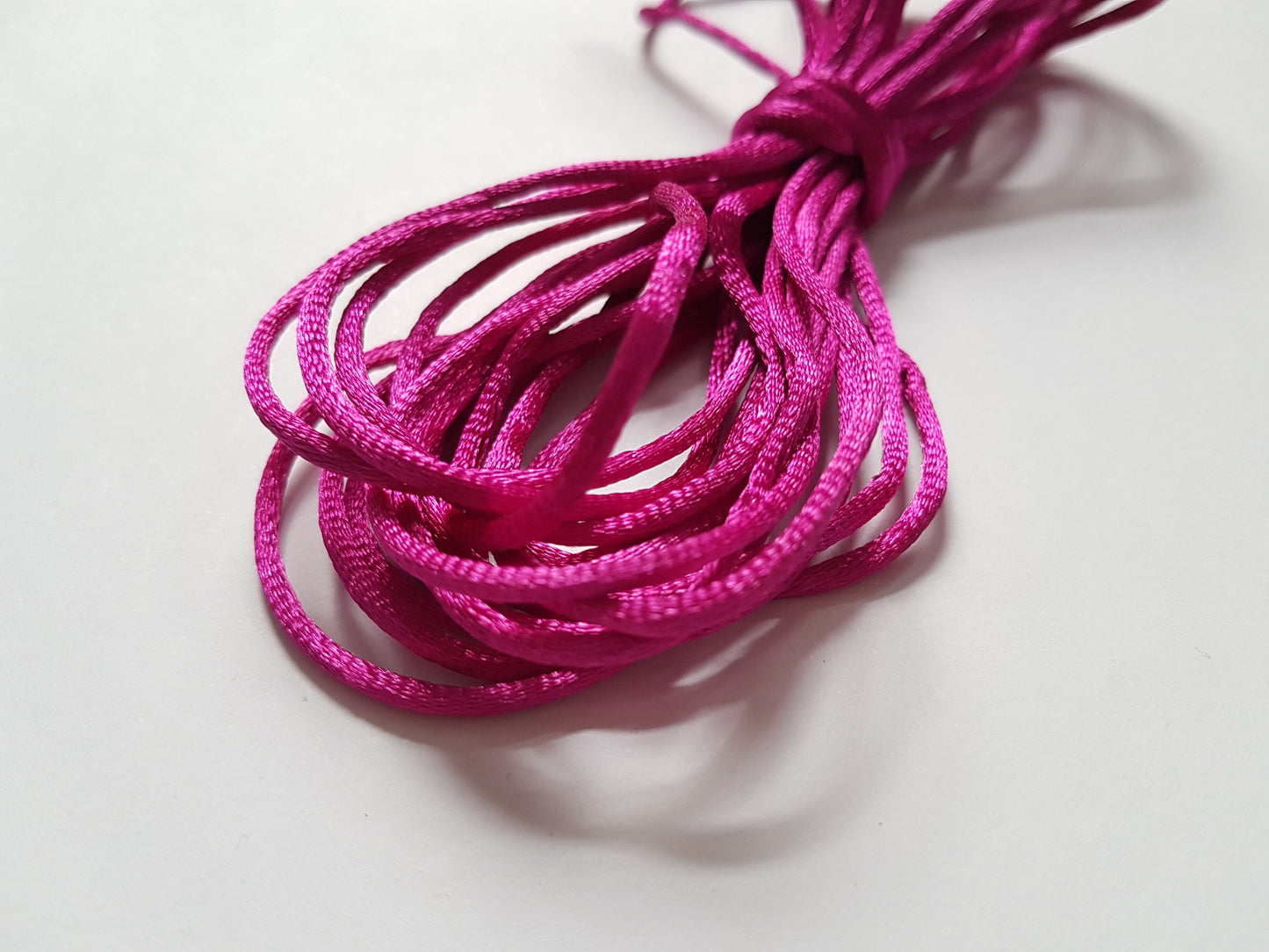 2mm silky nylon cord - magenta