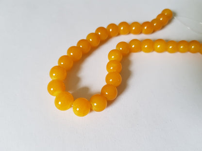 8mm imitation jade glass beads - mango