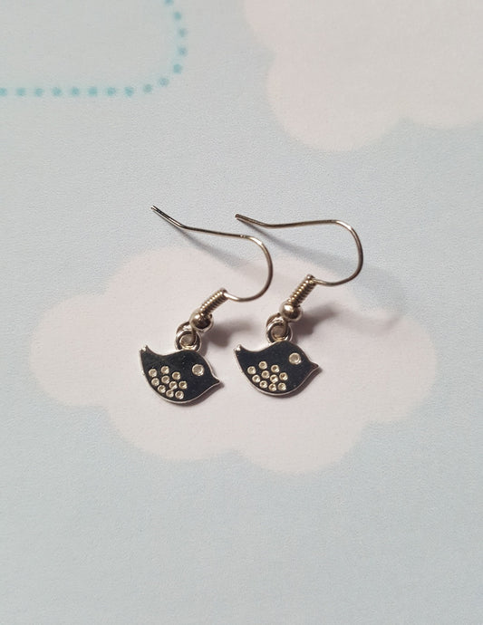 tiny bird earrings