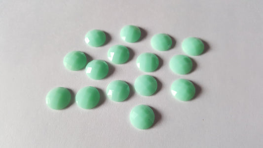 10mm jelly resin cabochons - mint