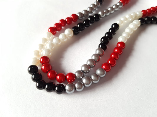6mm glass pearl beads - mix 5 - classic