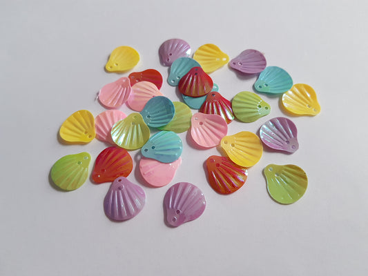 14mm AB seashell sequins - mixed colour