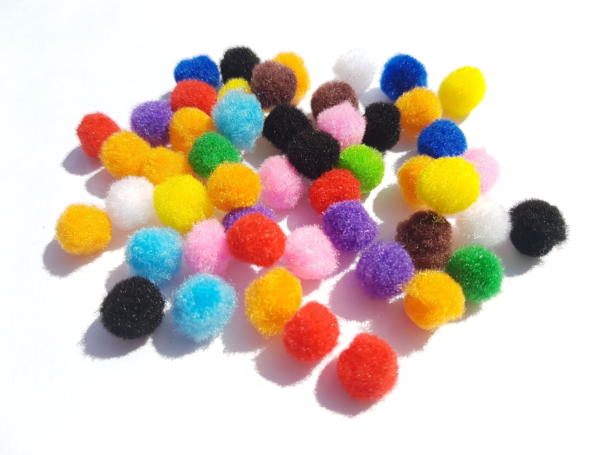 12mm pompoms - mixed colour