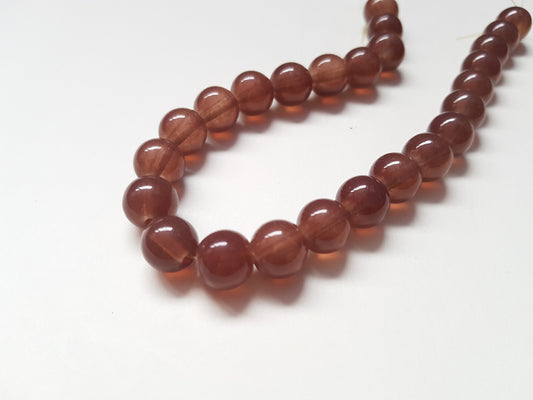 10mm imitation jade glass beads - mushroom