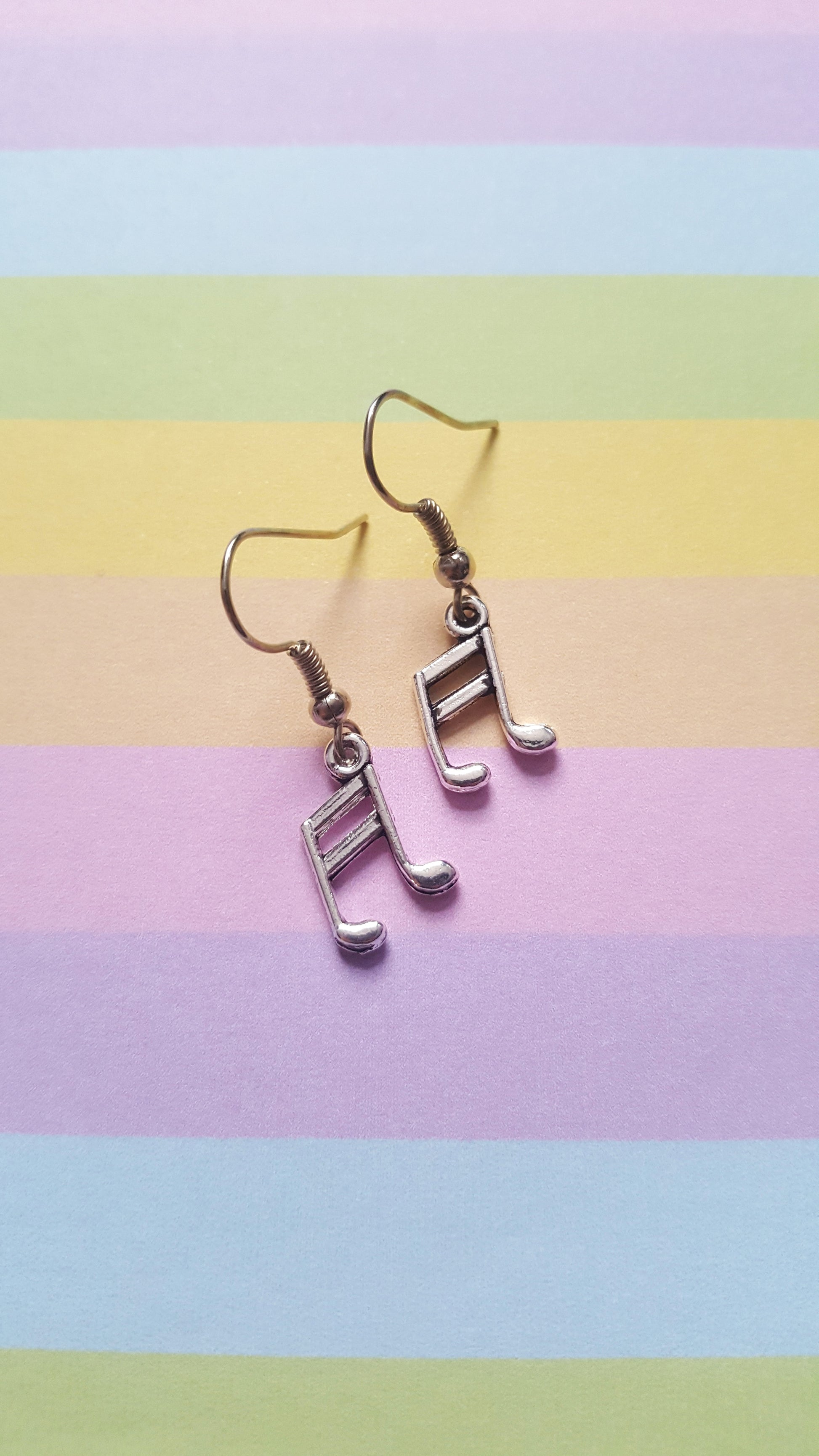 musical notes earrings