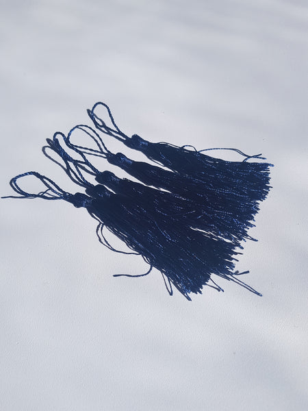 13cm tassels - navy blue