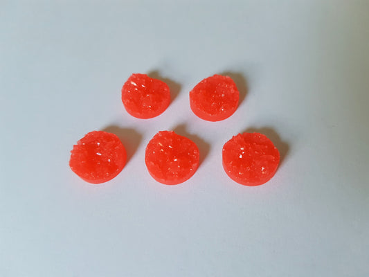 druzy cabochons - orange