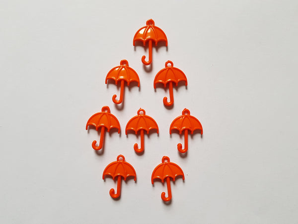 29.5mm acrylic umbrella pendants - orange