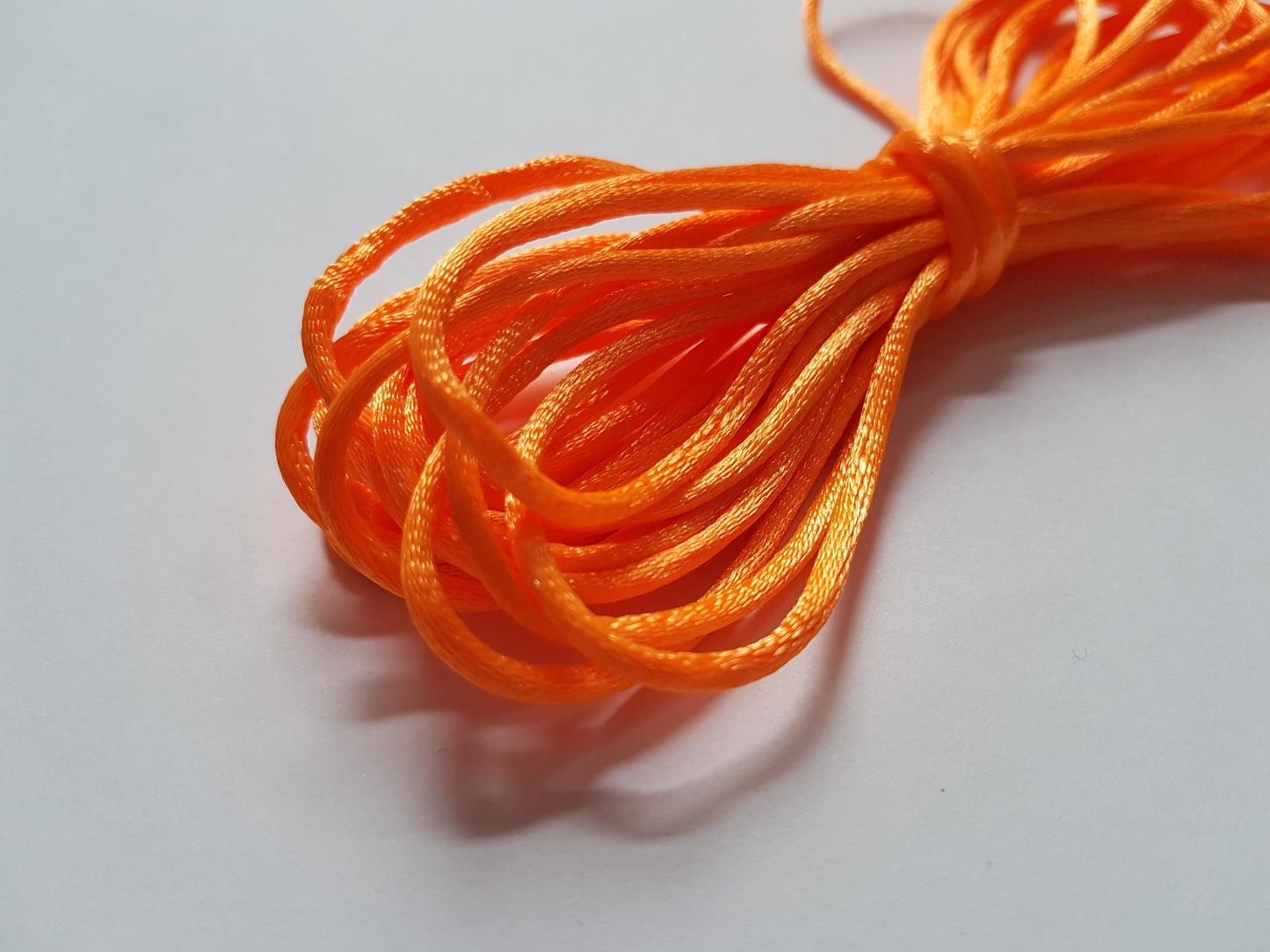 2mm silky nylon cord - orange