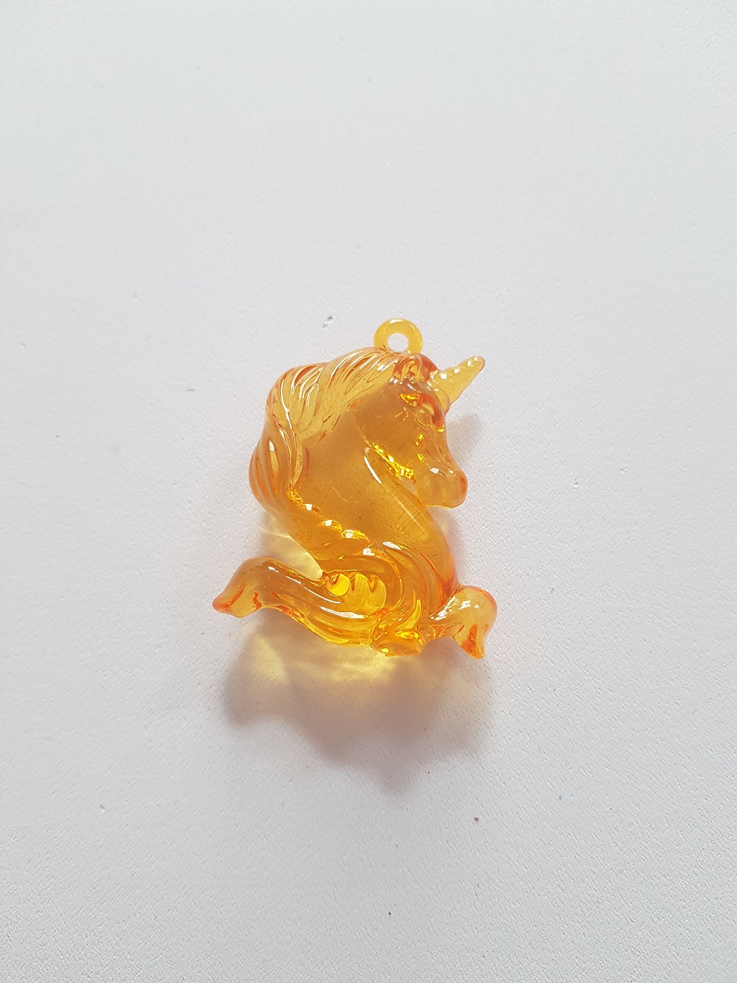 51mm acrylic unicorn pendant - orange